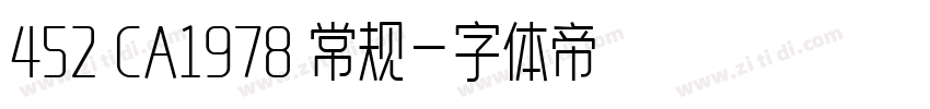 452 CA1978 常规字体转换